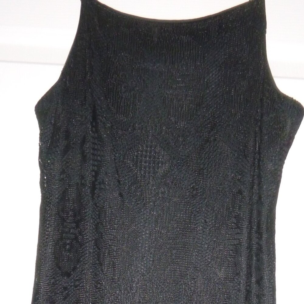 Mirrors- Women’s black lace mesh pullover dress